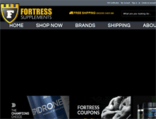 Tablet Screenshot of fortresssupplements.com